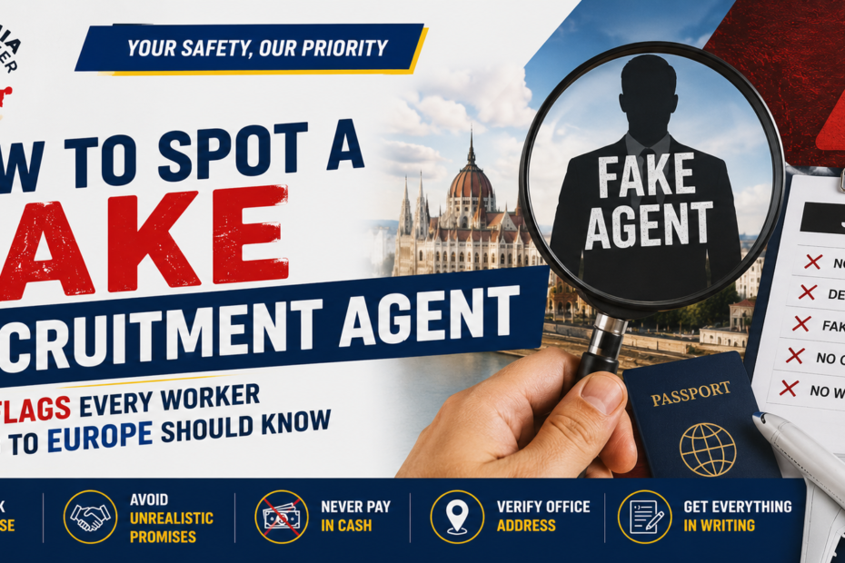 Fake recruitment agent warning signs for Indian workers going to Europe 2026