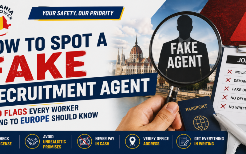 How to spot a fake recruitment agent before applying for jobs in Europe. Learn the warning signs, recruitment scam red flags, and how to verify legitimate overseas job opportunities.