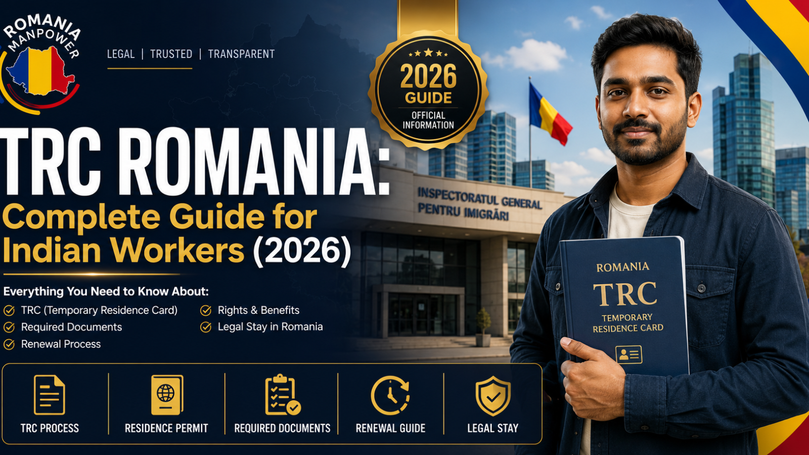 TRC Romania application process for Indian and Nepali workers 2026 temporary residence card
