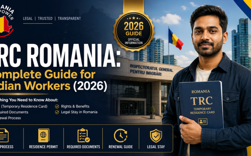 TRC Romania application process for Indian and Nepali workers 2026 temporary residence card
