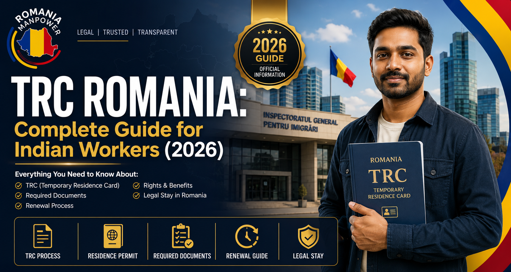 TRC Romania application process for Indian and Nepali workers 2026 temporary residence card