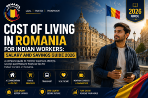 Cost of living in Romania for Indian workers 2026 monthly expenses salary savings guide