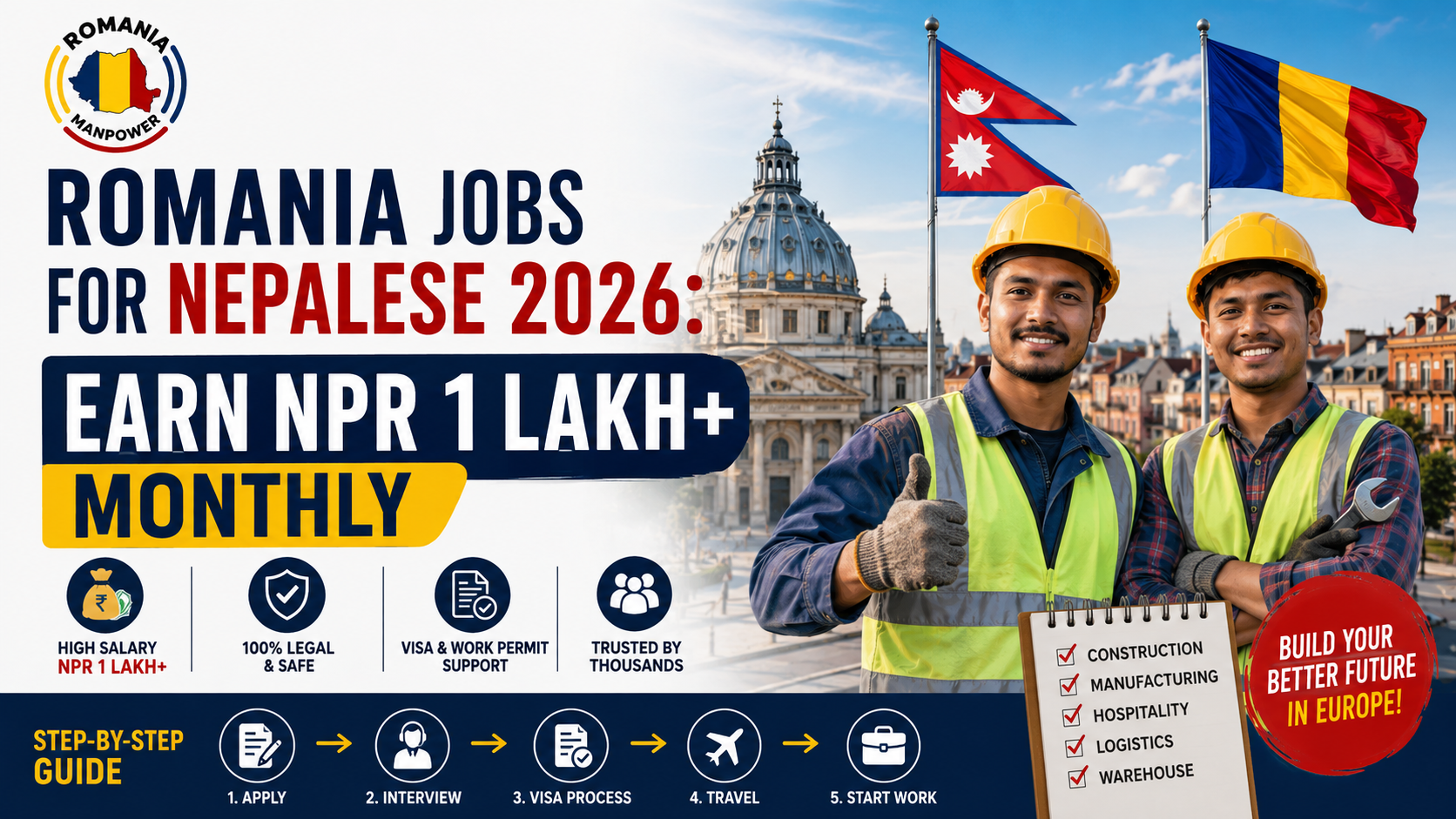Romania work permit from Nepal 2026 step by step legal guide for Nepali workers D/AM2 visa
