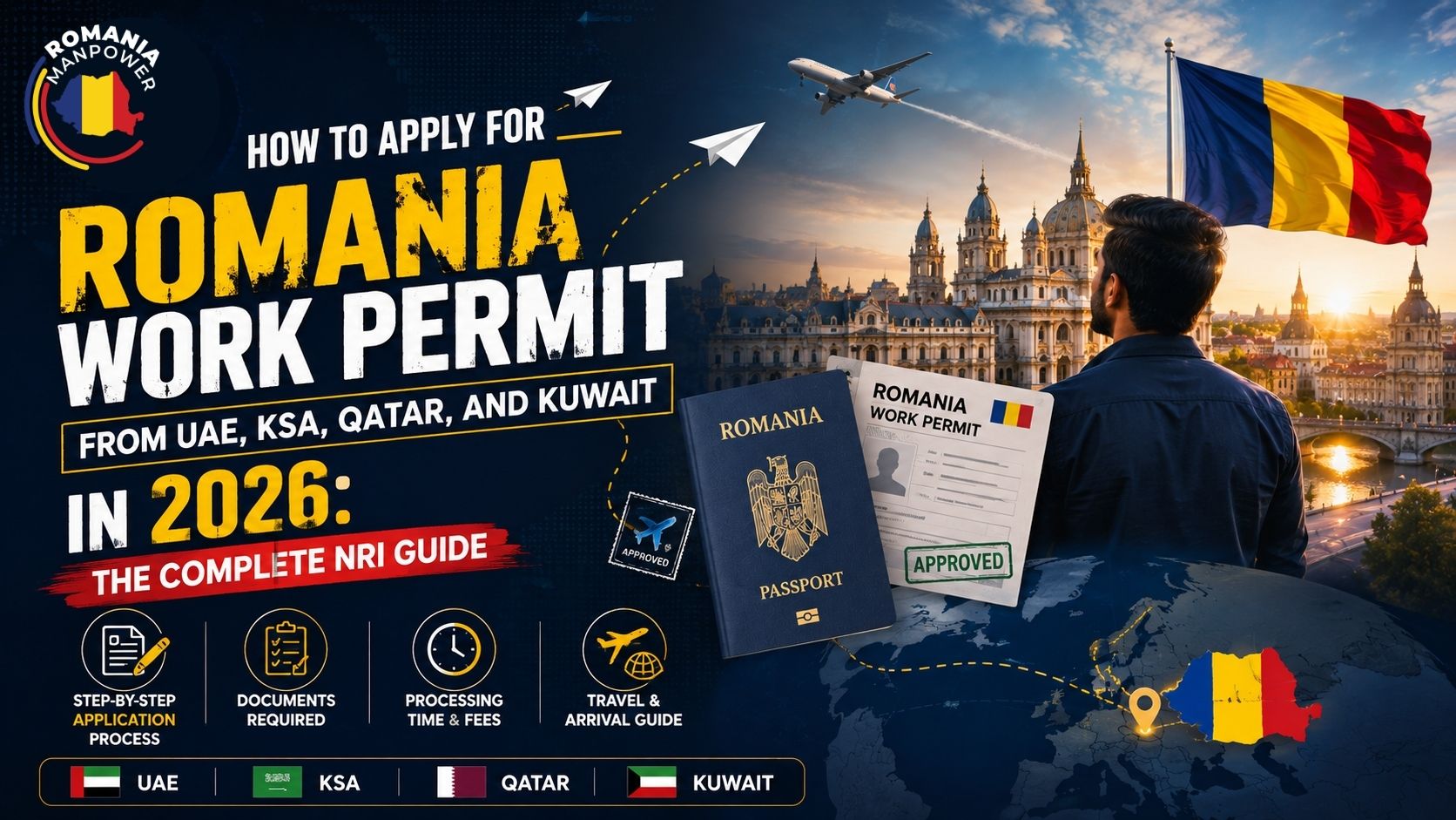 Romania work permit from UAE KSA Qatar Kuwait NRI Indian workers 2026 complete guide