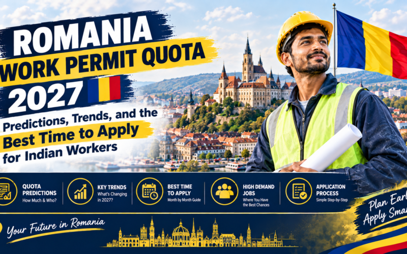 Romania work permit quota 2027 predictions Indian workers sectors salary timeline application guide
