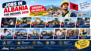 Jobs in Albania for Indians 2026 urgent vacancies welders operators engineers drivers salary visa guide
