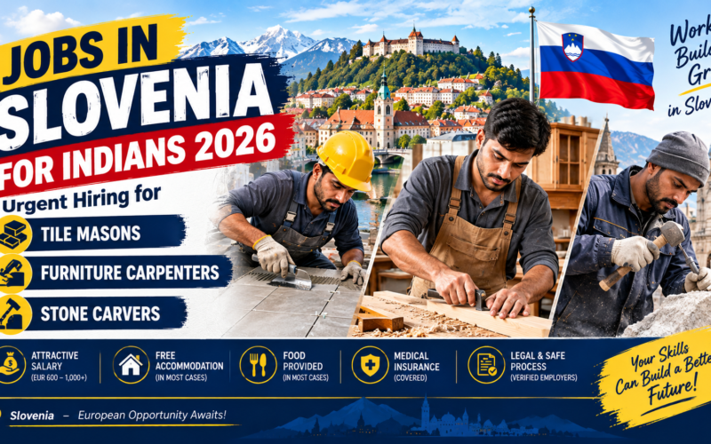 Jobs in Slovenia for Indians 2026 tile mason furniture carpenter stone carver salary single permit guide